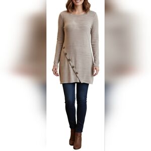 Charlotte Russe Tan Sweater Dress Or Top